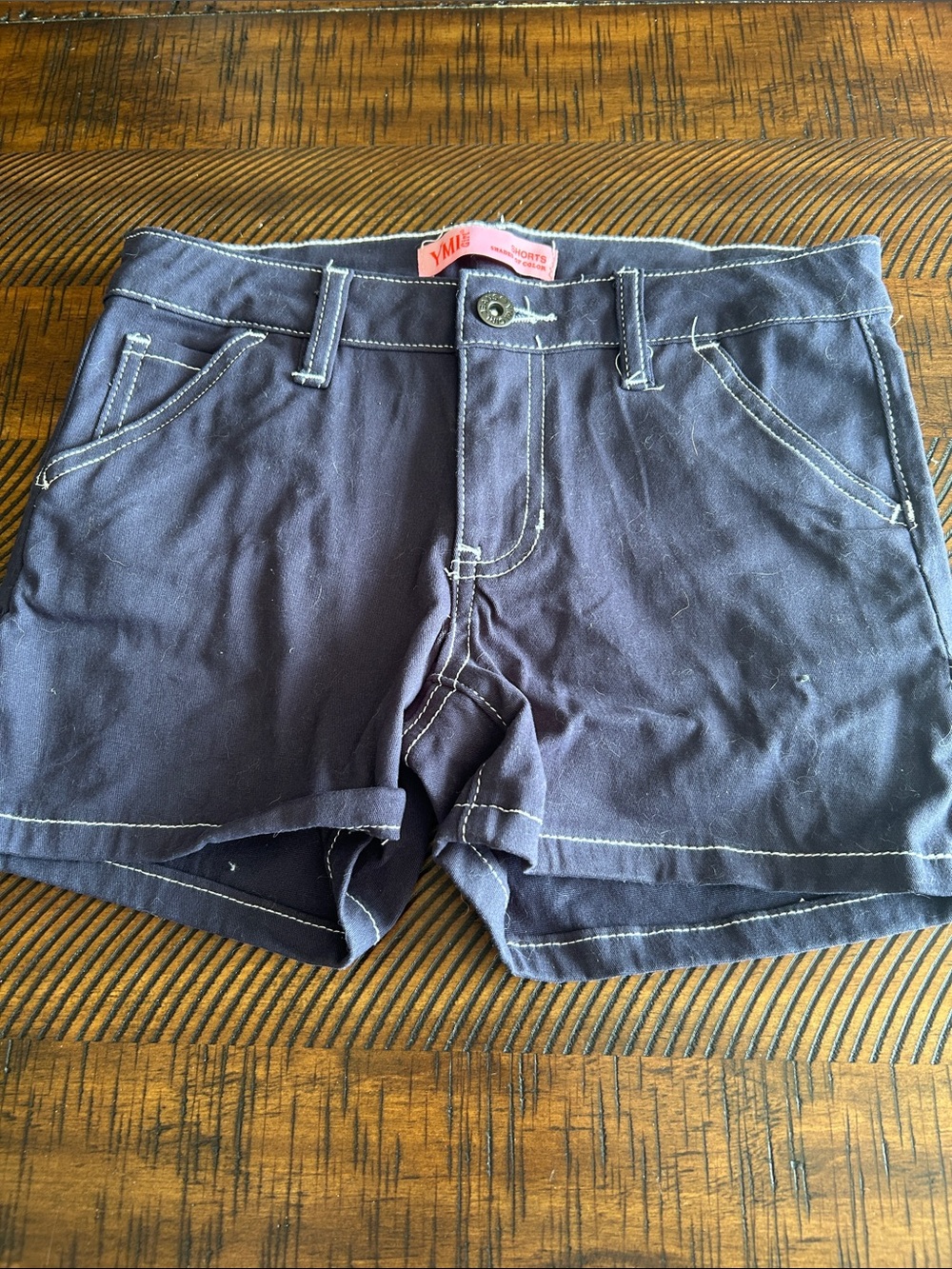 YMI Navy Blue Denim-Style Jean Shorts